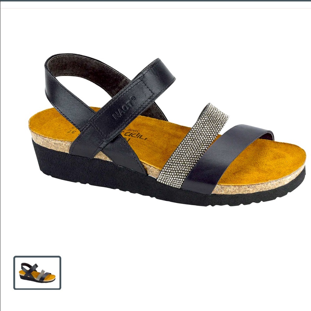 Black Naot krista sandal. Size 38.